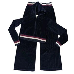 Rare Vintage Blue Juicy Couture Tracksuit Matching Set Large XL Jacket Pants Y2k